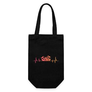 DIY Sunset Heartbeat DIY - Gift Bag for Bottles - black - Front