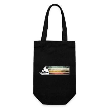 Sailing Sailor Sailboat Retro Vintage - Gift Bag for Bottles - black - Front