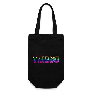 thiago rs regenbogen - Geschenkbeutel für Flaschen - Schwarz - Vorne