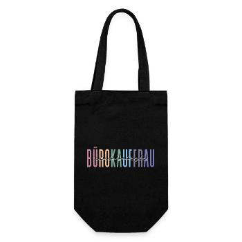 examinierte Bürokauffrau - Design - Geschenkbeutel für Flaschen - Schwarz - Vorne