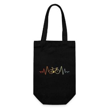 Vintage Bicycle Heartbeat - Gift Bag for Bottles - black - Front