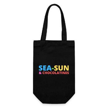 Sea Sun and Chocolatines - Gift Bag for Bottles - black - Front