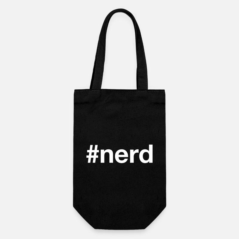 NERD Hashtag - Geschenkbeutel für Flaschen - Schwarz
