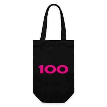 100. 100 YEARS. 100th ANNIVERSARY. 100 BIRTHDAY - Gift Bag for Bottles - black - Front