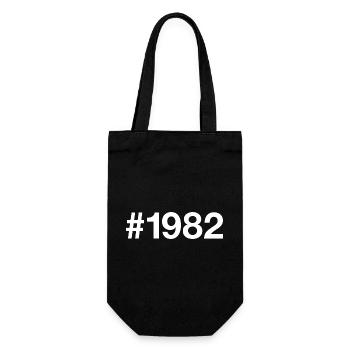 1982 Hashtag 44. Geburstag 44 Jahre - Geschenkbeutel für Flaschen - Schwarz - Vorne