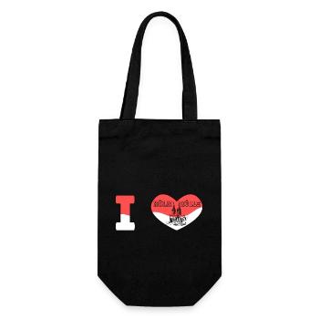 I Love Köln ich liebe Kölle Cologne City - Geschenkbeutel für Flaschen - Schwarz - Vorne