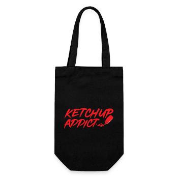 Ketchup Tomatenketchup - Geschenkbeutel für Flaschen - Schwarz - Vorne