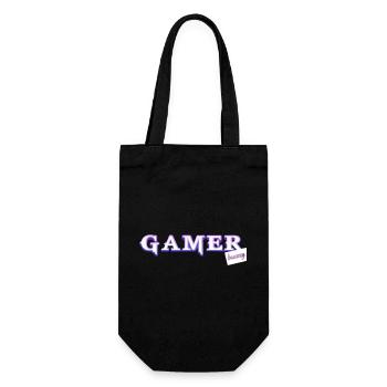 Jeder gamer braucht sein bunny! - Geschenkbeutel für Flaschen - Schwarz - Vorne