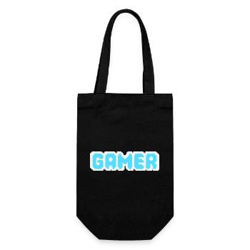 Gamer Pixel - Geschenkbeutel für Flaschen - Schwarz - Vorne