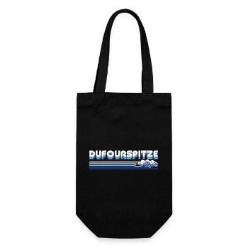 Dufourspitze – König der Schweizer Alpen - Geschenkbeutel für Flaschen - Schwarz - Vorne