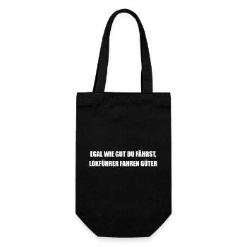 Train drivers drive goods - funny saying - Gift Bag for Bottles - black - Front