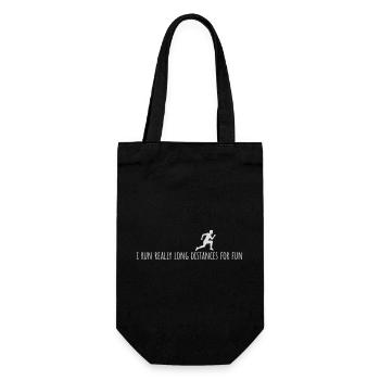 Je cours de très longues distances pour un marathon amusant - Sac à bouteille - noir - Devant