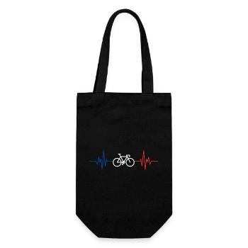 Line Cardio Bike Minimalist Design Gift Cyclist - Gift Bag for Bottles - black - Front