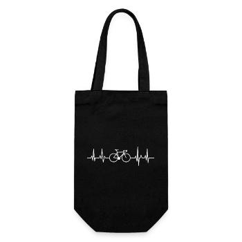 Bicycle Heartbeat - Gift Bag for Bottles - black - Front