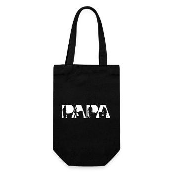 Recyclable Collector Papa Proud Collector Dad - Gift Bag for Bottles - black - Front