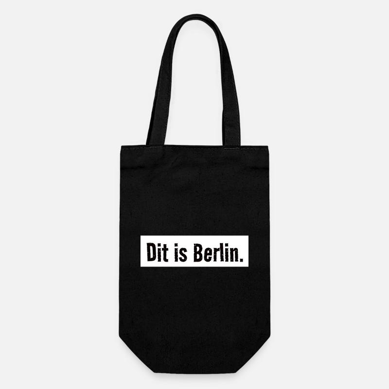 Dit is Berlin. Urban. Stadt. Hauptstadt. Spruch - Geschenkbeutel für Flaschen - Schwarz