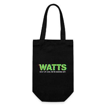 WATTS Neon Pop Art T-Shirt - Geschenkbeutel für Flaschen - Schwarz - Vorne
