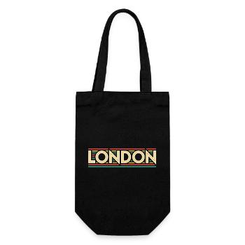 LONDON Néon Rétro sur Bandes Colorées - Sac à bouteille - noir - Devant