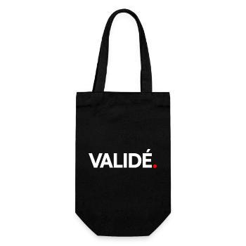 VALIDÉ | Expression humour minimaliste - Sac à bouteille - noir - Devant