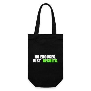 Aucune excuse. Juste des résultats. - Sac à bouteille - noir - Devant