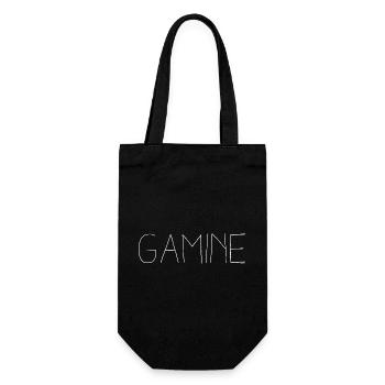 Gamine - Idée cadeau original femme - Sac à bouteille - noir - Devant
