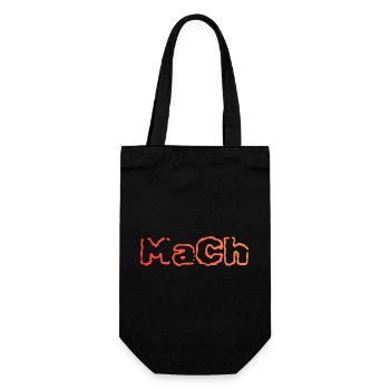 Lettres MaCh orange - Sac à bouteille - noir - Devant