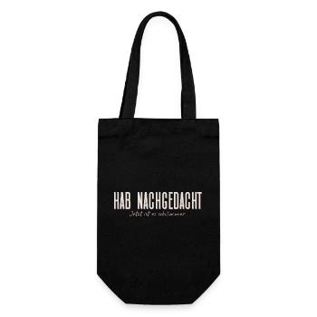 Hab nachgedacht–Jetzt ist es schlimmer Typografie - Geschenkbeutel für Flaschen - Schwarz - Vorne