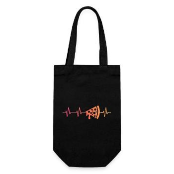 Pizza Sunset Heartbeat of Pizza - Gift Bag for Bottles - black - Front