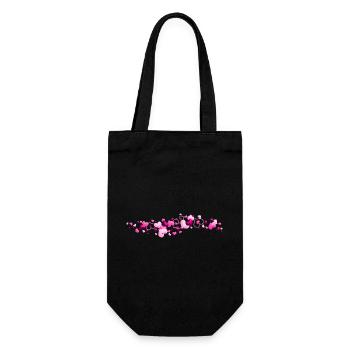 Pink Hearts Liebesverbindung - Geschenkbeutel für Flaschen - Schwarz - Vorne