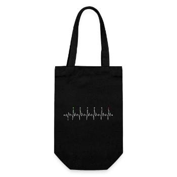 Onde néon à ligne pulsée - Sac à bouteille - noir - Devant