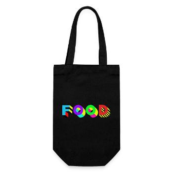 Food Food delicious - Gift Bag for Bottles - black - Front
