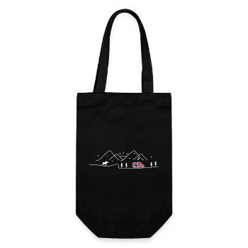 Norwegen Camping Kastenwagen Norway Design - Geschenkbeutel für Flaschen - Schwarz - Vorne