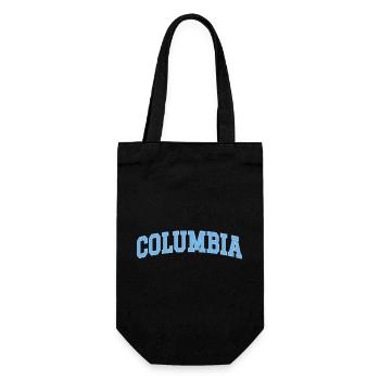 Columbia – Classic College Design - Gift Bag for Bottles - black - Front
