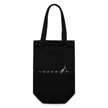 Heartbeat Saxophone Rhythm - Gift Bag for Bottles - black - Front