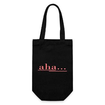aha... c’est comme ça que ça marche ! Dire, s’amuser, un design frais - Sac à bouteille - noir - Devant