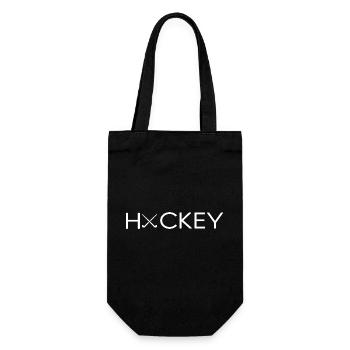 Feldhockey Hockeyspieler "hockeysport" Hockeymerch - Geschenkbeutel für Flaschen - Schwarz - Vorne