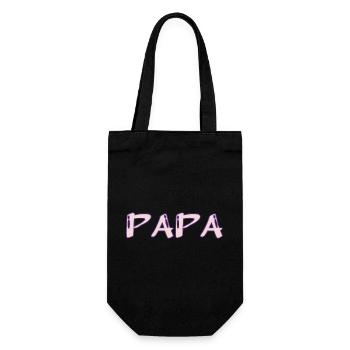PAPA. VATERTAG. ALLES GUTE ZUM GEBURTSTAG PAPA. ALLES GUTE ZUM GEBURTSTAG. - Geschenkbeutel für Flaschen - Schwarz - Vorne