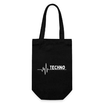 Frequency for Techno - Raverwear - Gift Bag for Bottles - black - Front