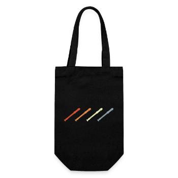Vintage Flutes - Gift Bag for Bottles - black - Front