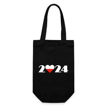 I love Poland 2024, Holidays in Poland 2024 - Gift Bag for Bottles - black - Front