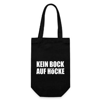 kein bock auf höcke - Geschenkbeutel für Flaschen - Schwarz - Vorne