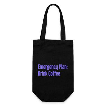 Kaffee-Notfallplan - Geschenkbeutel für Flaschen - Schwarz - Vorne