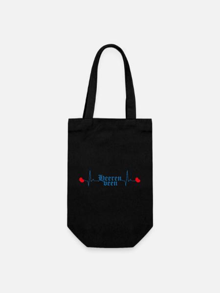 Heerenveen Heartbeat - Geschenkbeutel für Flaschen - Schwarz