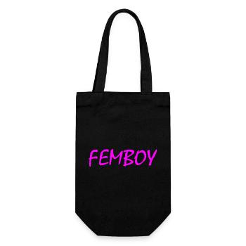 Femboy - Geschenkbeutel für Flaschen - Schwarz - Vorne