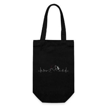 Mountain Pulse Sunrise Line Art - Gift Bag for Bottles - black - Front