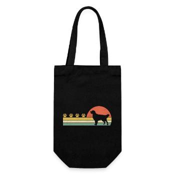 Retro Vintage Golden Retriever GR Dog Golden Retri - Gift Bag for Bottles - black - Front