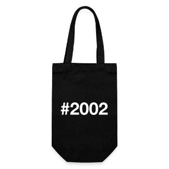2002 Hashtag 24 Jahre 24. Geburtstag - Geschenkbeutel für Flaschen - Schwarz - Vorne