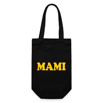 Mami - Geschenkbeutel für Flaschen - Schwarz - Vorne