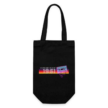 Vintage Music & Nostalgic Birthday - Vintage - Gift Bag for Bottles - black - Front