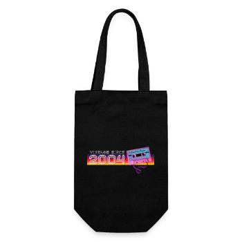Vintage seit 2004 Nostalgik & Vintage Musik - Geschenkbeutel für Flaschen - Schwarz - Vorne